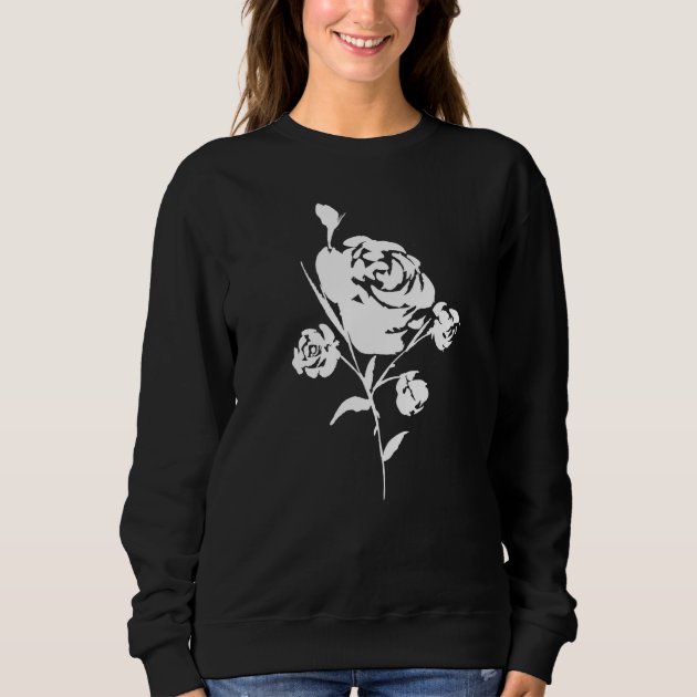 White 2024 rose sweatshirt