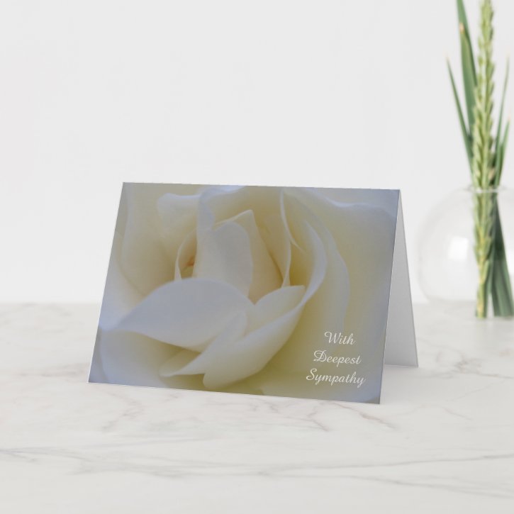 White Rose Sympathy Card