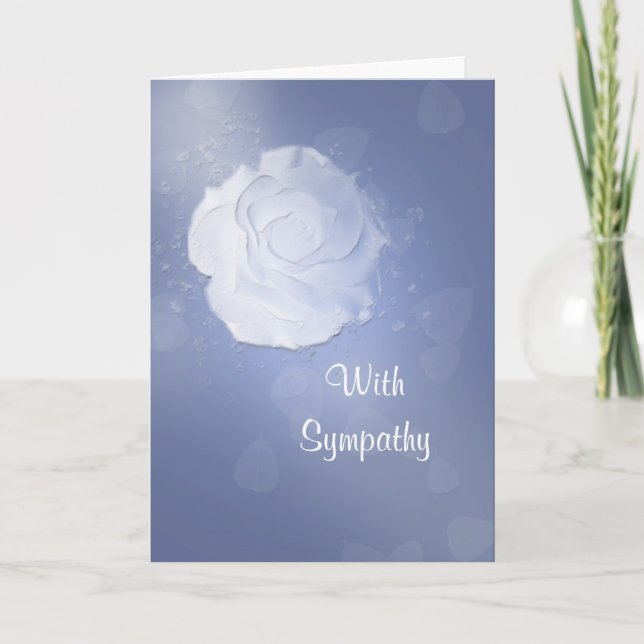 White Rose Sympathy Card (Front)