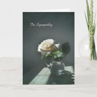 White Rose Sympathy Condolence Card