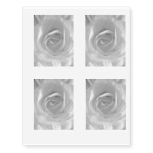 white rose temporary tattoo