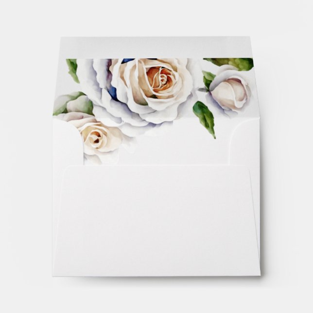 White Rose Thank You Card Envelopes (Back (Bottom))
