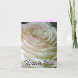 White Rose Thank You Note Card