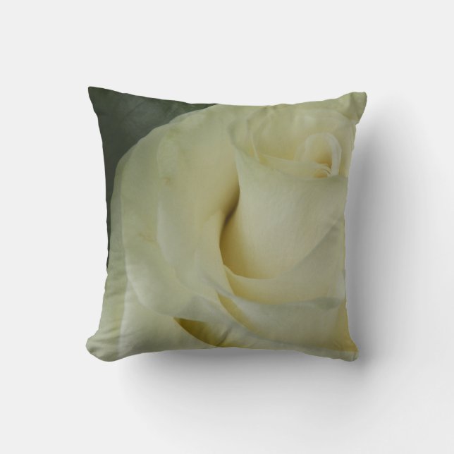White Rose Throw Cushion (Front)