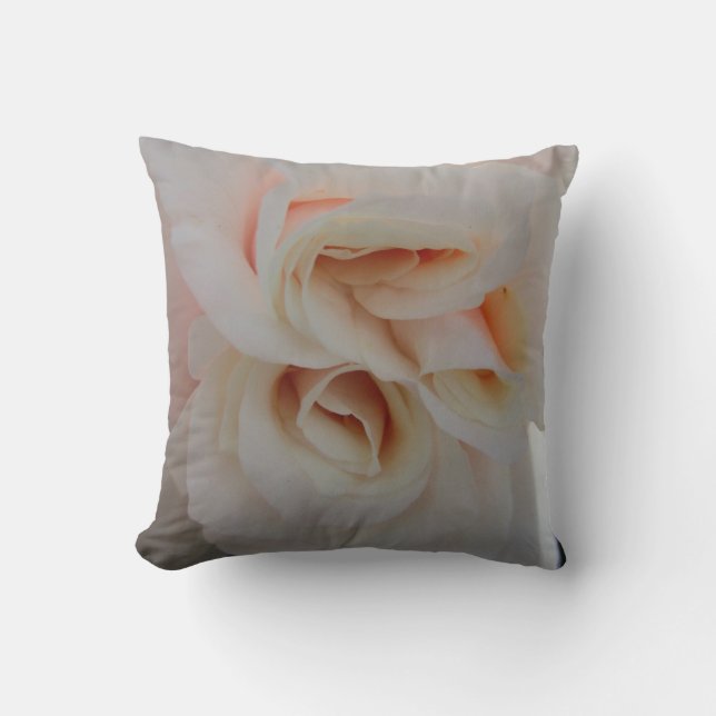 White Rose Throw Pillow (Front)