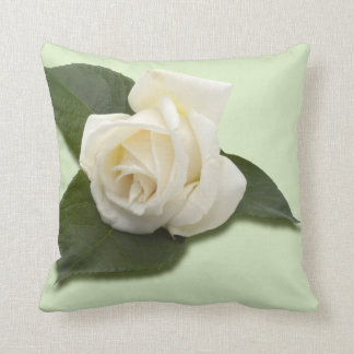White Rose Throw Pillow