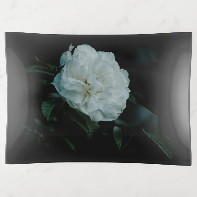 White Rose Trinket Tray (Front)