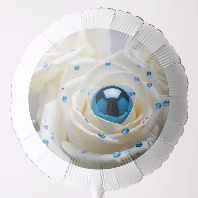 white rose wedding balloons (Front)