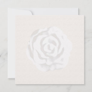 White Rose Wedding Invitation Template