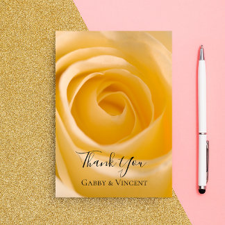 White Rose Wedding Thank You Card