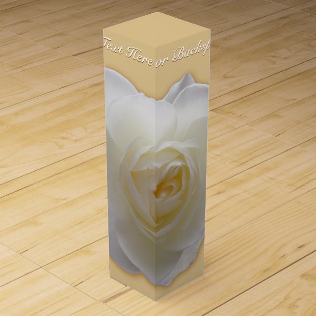 White Rose Wine Box Personalized Rose Wine Box (Front)