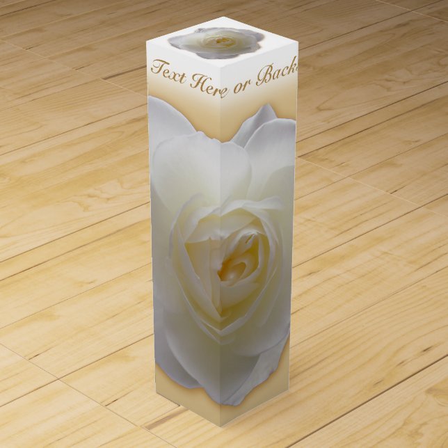 White Rose Wine Box Personalized Rose Wine Box (Front)