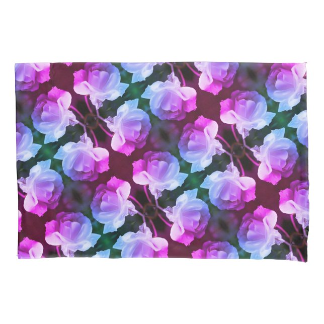 White Rose With Raindrops Abstract Floral Art Pillow Case (Front)