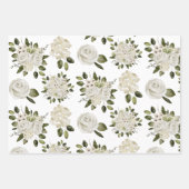 White Rose Wrapping Paper Sheets (Front 3)