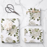 White Rose Wrapping Paper Sheets<br><div class="desc">Perfect watercolor white rose wrapping paper set for any special occasion! Matching thank you cards and envelope seals available! 

https://www.zazzle.com/white_rose_thank_you_card-256533991792270571

https://www.zazzle.com/white_rose_envelope_seal-217921790675404892</div>