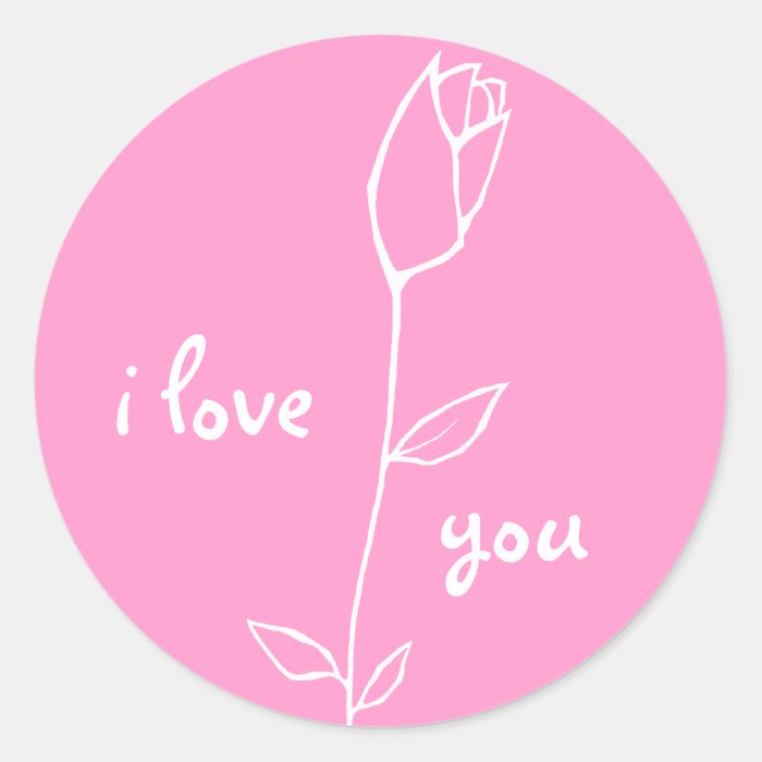 White Rosebud Sticker