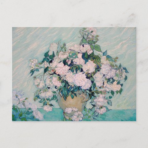 White Roses_1890_Vincent van Gogh   Invitation Postcard
