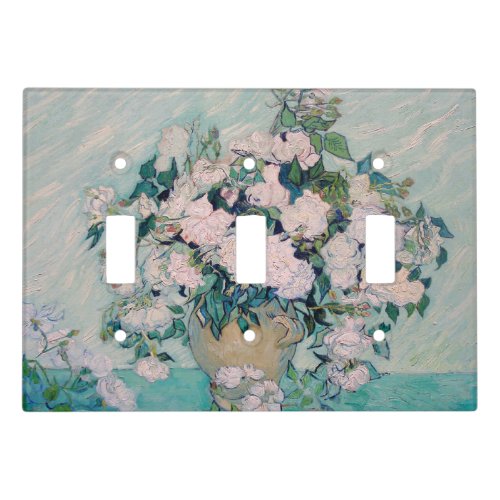 White Roses_1890_Vincent van Gogh  Light Switch Cover