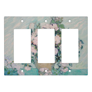 White Roses-1890-Vincent van Gogh  Light Switch Cover