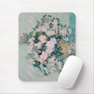 White Roses-1890-Vincent van Gogh Mouse Pad