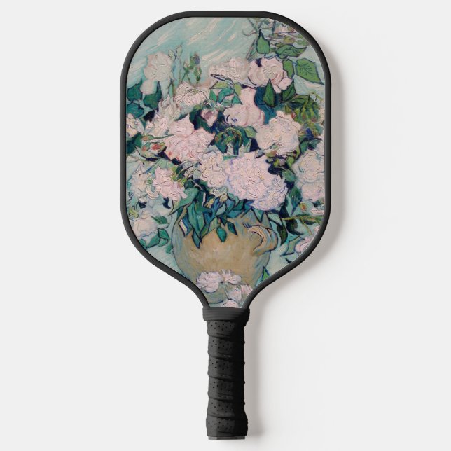 White Roses-1890-Vincent van Gogh   Pickleball Paddle (Front)