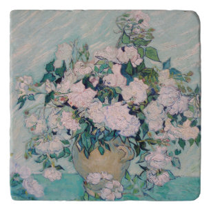 White Roses-1890-Vincent van Gogh  Trivet