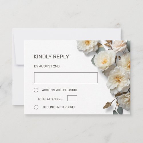 White Roses 3D Flowers