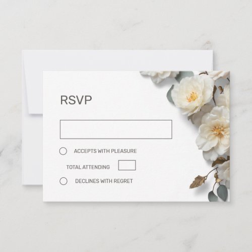 White Roses 3D Flowers