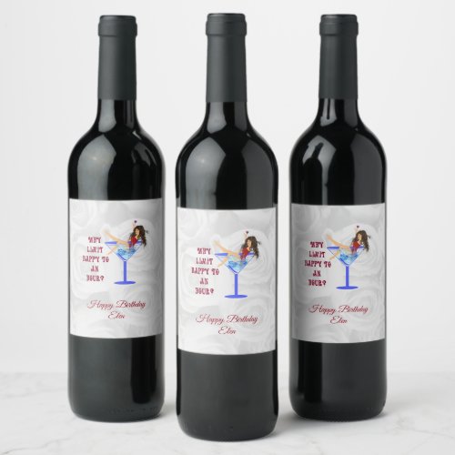 White Roses And Girl Wine Label
