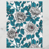 White roses and ladybugs (Back)