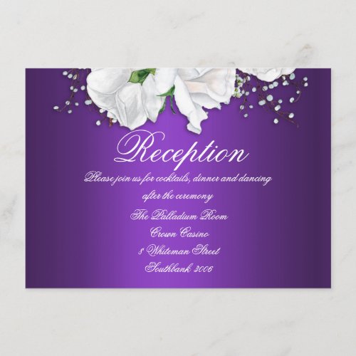 White Roses and Purple Floral Wedding 