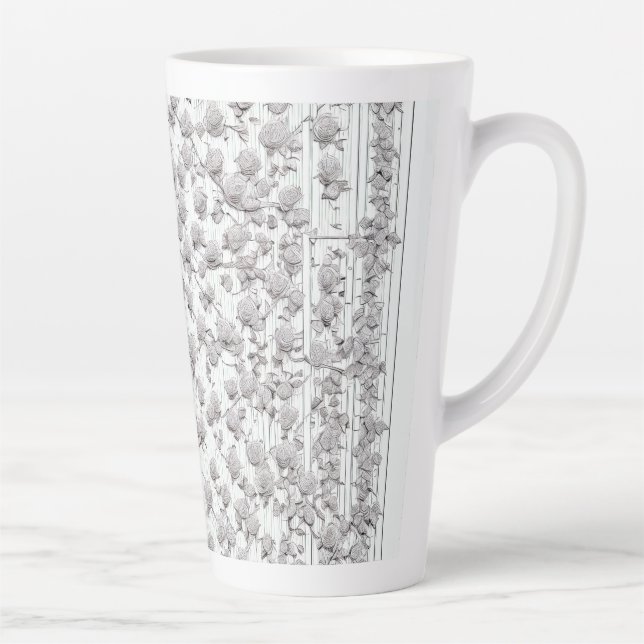 White Roses B Latte Mug (Right)