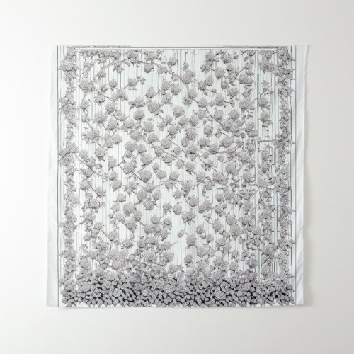 White Roses B Tapestry