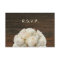 White Roses & Barnwood Rustic Wedding RSVP