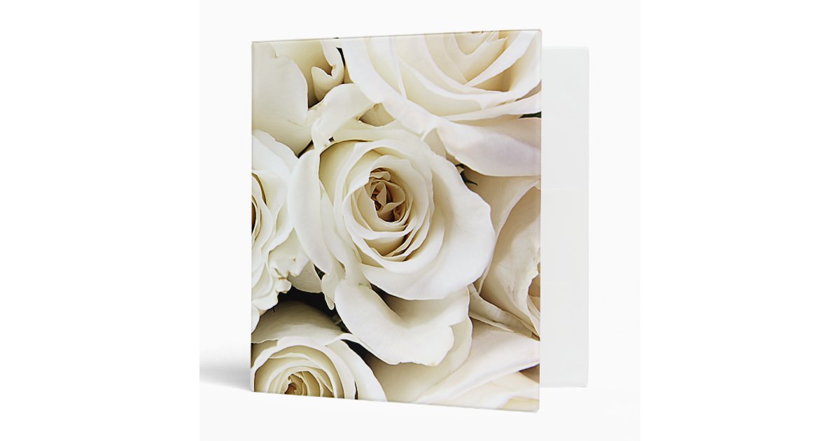 Red & White Roses Wedding Photo Album Binder