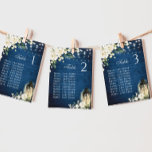 White Roses Blue Wood Lantern Wedding Table Number<br><div class="desc">For further customization,  please click the "customize further" link and use our design tool to modify this template. 
If you need help or matching items,  please contact me.</div>