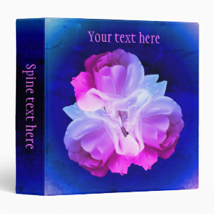 White Roses Bouquet Art Personalized 3 Ring Binder