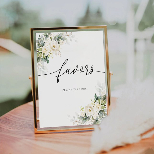 White Roses Favors Sign (Creator Uploaded)