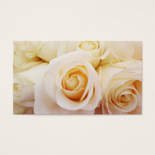 White Roses Floral Bridal Pure Business Cards