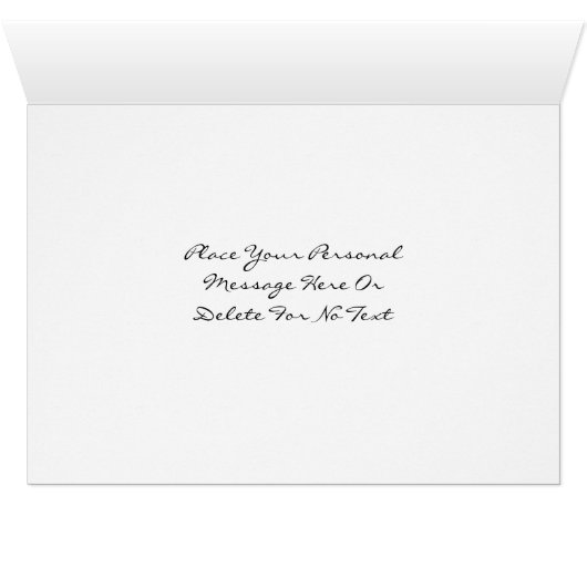 White Roses Floral Photo Card (Inside Horizontal (Bottom))