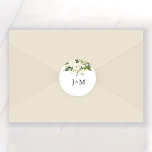 White Roses Floral Wedding Classic Round Sticker<br><div class="desc">White Roses Floral Wedding Classic Round Sticker. This stylish & elegant Wedding Shower Invitation features gorgeous hand-painted watercolor White Roses Floral. Find matching items in the White Roses Collection.</div>
