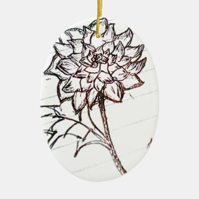 white roses flower ceramic ornament (Front)