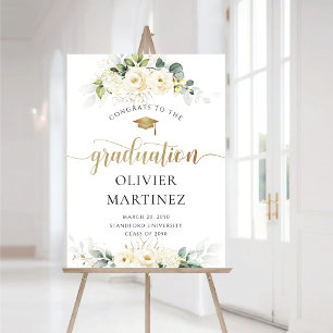 White Roses Graduation Party Foam Boards