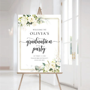 White Roses Graduation Party Foam Boards