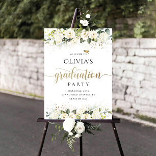 White Roses Graduation Party Foam Boards