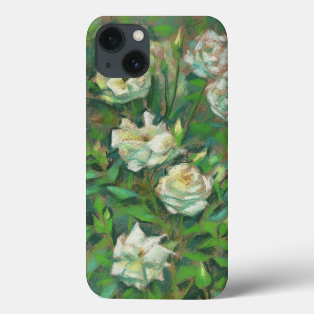 "White roses, green leaves", beautiful flowers Case-Mate iPhone Case (Back)