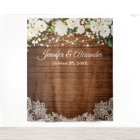 White Roses Greenery Wedding Photo Booth Backdrop