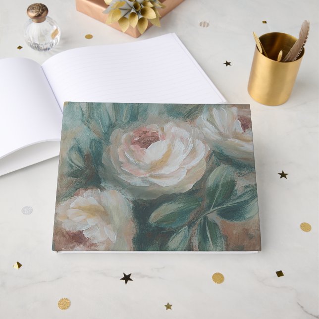 White Roses  Guest Book (Front Open)
