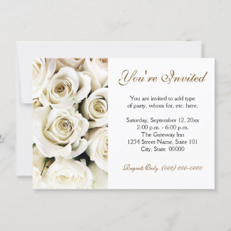 White Roses Invitations