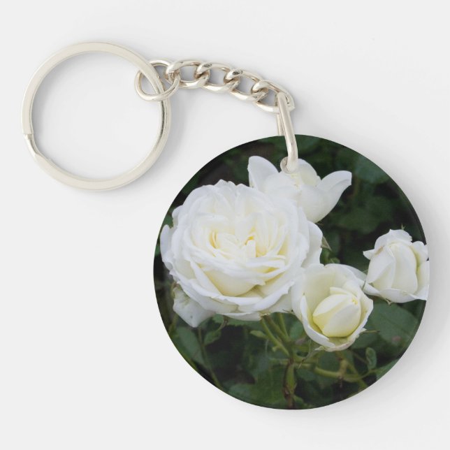 White Roses Keychain (Front)